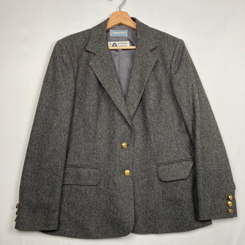 VTG Dayton's Women's Virgin Wool Blend Blazer Jacket Scottish Button Size 16/XL